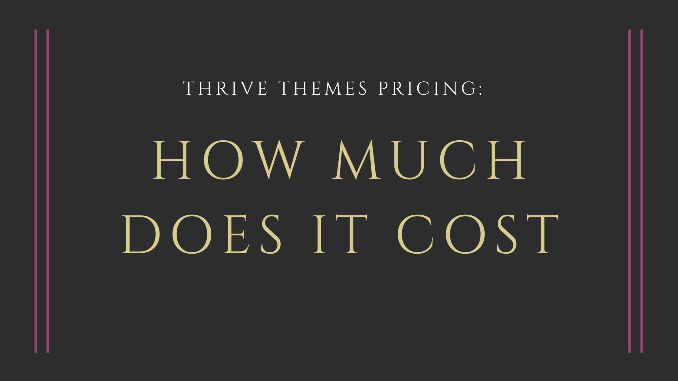 Thrive Themes Pricing